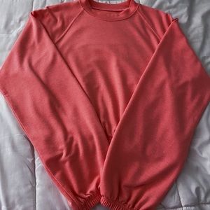 Salmon Pink Cropped Crewneck